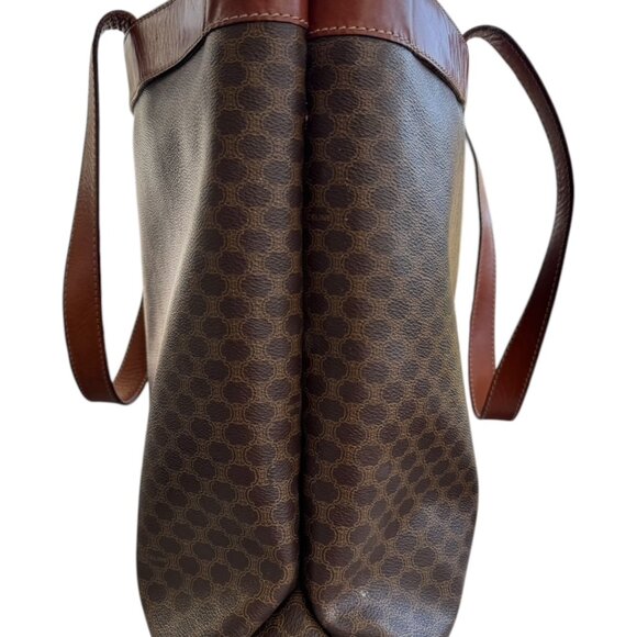 Celine Macadam Coated Canvas and Leather Tote - Picture 3 of 7